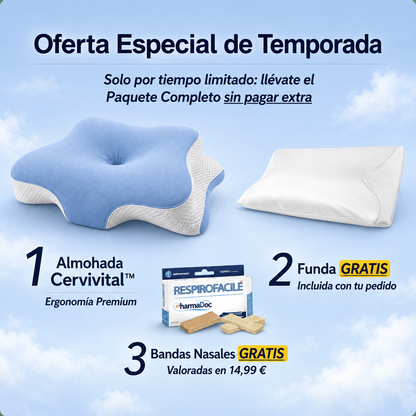 CerviVital™ – Almohada Cervical Ortopédica