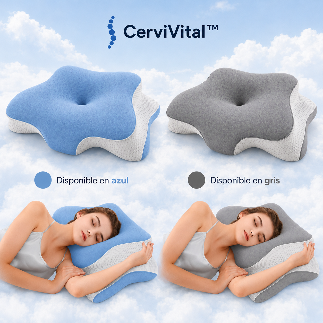 CerviVital™ – Almohada Cervical Ortopédica