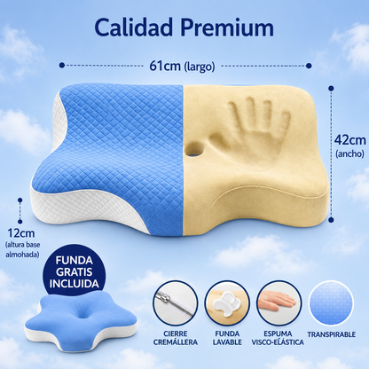 CerviVital™ – Almohada Cervical Ortopédica