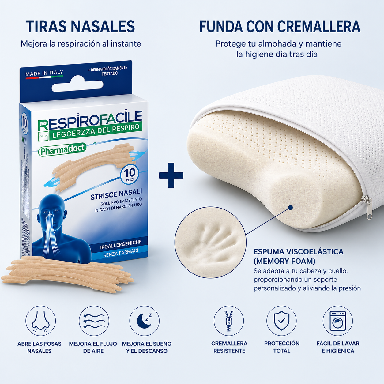 CerviVital™ – Almohada Cervical Ortopédica